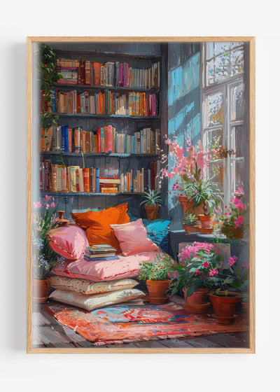 Books and Plants I105-27 Art Print Peardrop Prints