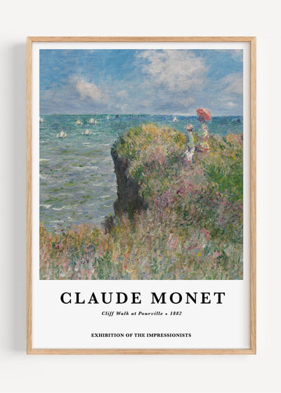 Claude Monet, Cliff Walk at Pourville Wall Art Print I134-5 Art Print Peardrop Prints