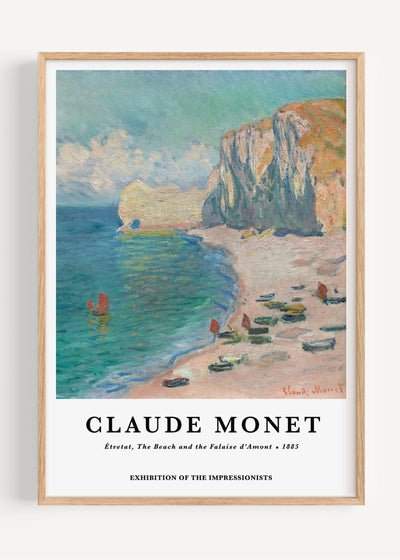 Claude Monet, Étretat, The Beach Wall Art Print I134-3 Art Print Peardrop Prints