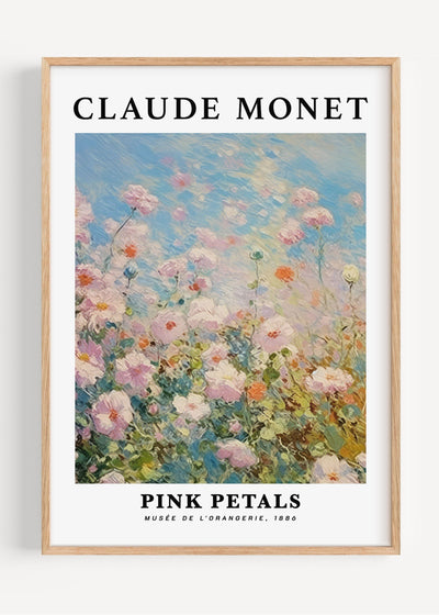 Claude Monet Flower Field Wall Art Print I59-19 Art Print Peardrop Prints