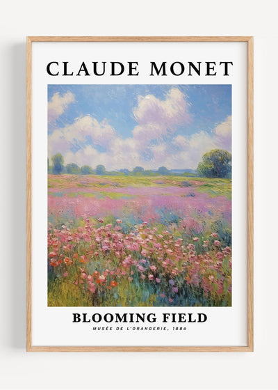 Claude Monet Flower Field Wall Art Print I59-84 Art Print Peardrop Prints