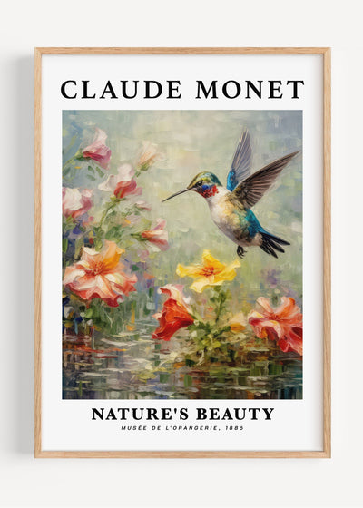 Claude Monet Hummingbird Wall Art Print I59-83 Art Print Peardrop Prints