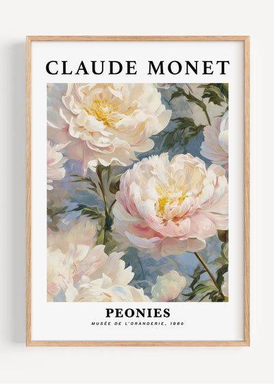 Claude Monet Peony Wall Art Print I59-77 Art Print Peardrop Prints