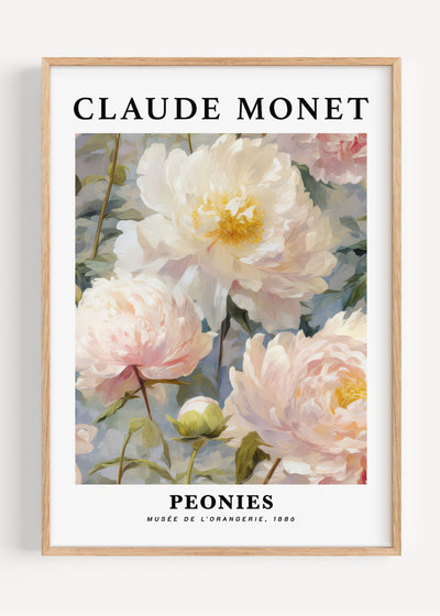 Claude Monet Peony Wall Art Print I59-79 Art Print Peardrop Prints