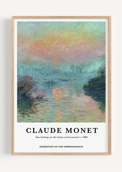 Claude Monet, Seine at Lavacourt Wall Art Print I134-1 Art Print Peardrop Prints