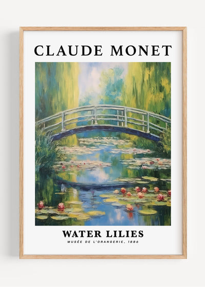 Claude Monet Waterlilies Wall Art Print I59-17 Art Print Peardrop Prints