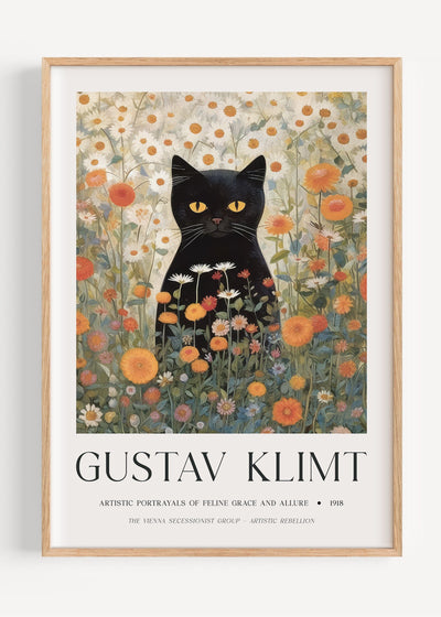 Gustav Klimt Black Cat I47-32 Art Print Peardrop Prints