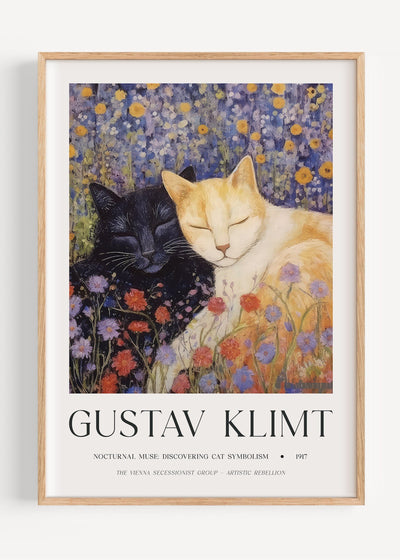 Gustav Klimt Cat Cuddle I47-29 Art Print Peardrop Prints