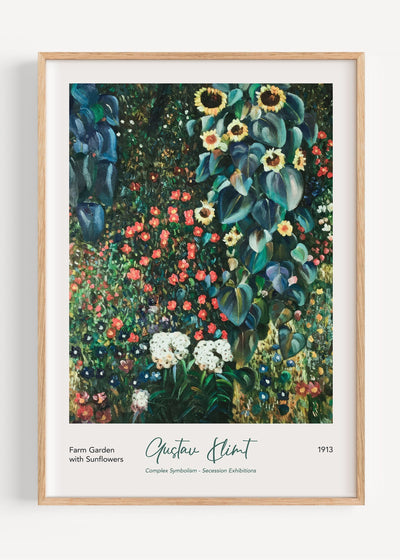 Gustav Klimt Farm Garden with Sunflowers I47-66 Art Print Peardrop Prints