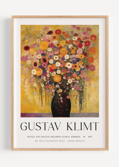 Gustav Klimt Flower Vase I47-3 Art Print Peardrop Prints