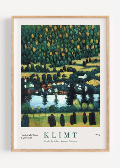 Gustav Klimt Pendio Montano a Unterach I47-64 Art Print Peardrop Prints