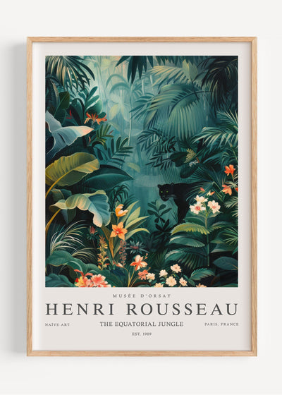 Henri Rousseau The Equatorial Jungle I108-12 Art Print Peardrop Prints