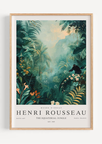 Henri Rousseau The Equatorial Jungle I108-16 Art Print Peardrop Prints