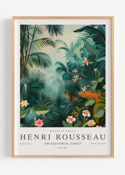 Henri Rousseau The Equatorial Jungle I108-18 Art Print Peardrop Prints