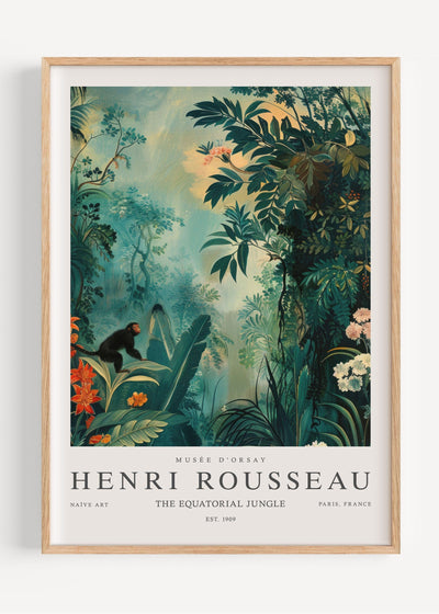 Henri Rousseau The Equatorial Jungle I108-20 Art Print Peardrop Prints