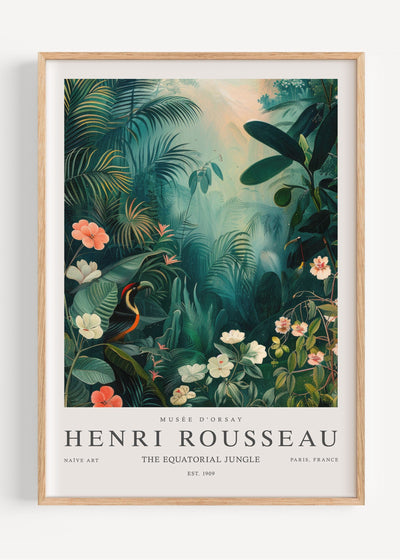 Henri Rousseau The Equatorial Jungle I108-22 Art Print Peardrop Prints