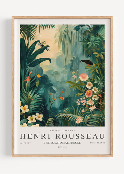 Henri Rousseau The Equatorial Jungle I108-26 Art Print Peardrop Prints