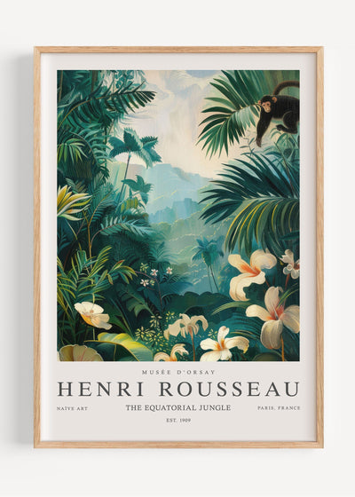 Henri Rousseau The Equatorial Jungle I108-28 Art Print Peardrop Prints