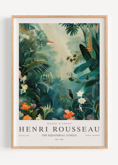 Henri Rousseau The Equatorial Jungle I108-30 Art Print Peardrop Prints