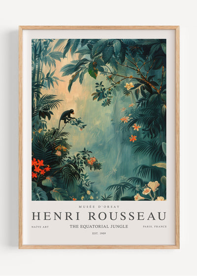 Henri Rousseau The Equatorial Jungle I108-34 Art Print Peardrop Prints