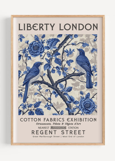 Liberty London Blue Feathers I81-9 Art Print Peardrop Prints