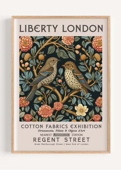 Liberty London Embroidered Aviary I81-10 Art Print Peardrop Prints