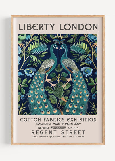 Liberty London Iconic Peacocks I81-50 Art Print Peardrop Prints