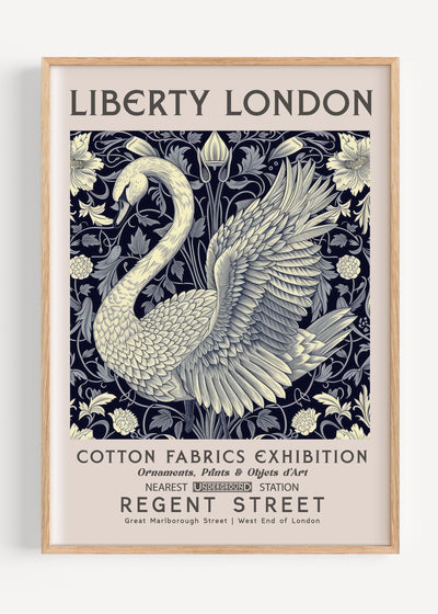 Liberty London Iconic Swan I81-29 Art Print Peardrop Prints