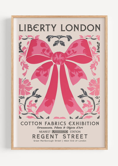 Liberty London Pink Bow I81-15 Art Print Peardrop Prints