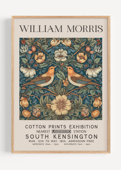 William Morris Bird Pattern I40-36 Art Print Peardrop Prints