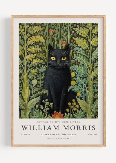 William Morris Black Cat I53-20 Art Print Peardrop Prints