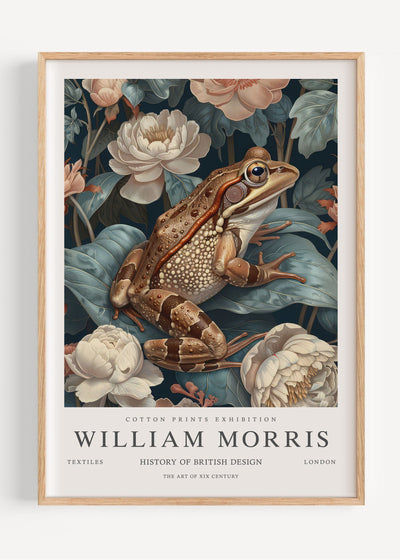 William Morris Brown Frog I102-24 Art Print Peardrop Prints