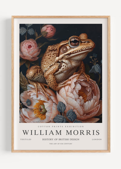 William Morris Brown Frog I102-25 Art Print Peardrop Prints