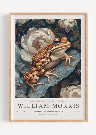 William Morris Brown Frog I102-26 Art Print Peardrop Prints