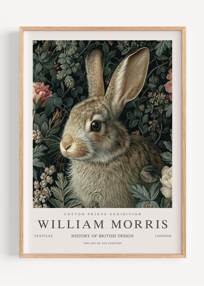 William Morris Bunny Rabbit I102-17 Art Print Peardrop Prints