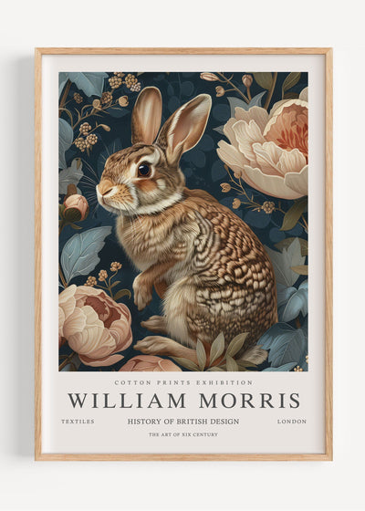 William Morris Bunny Rabbit I102-28 Art Print Peardrop Prints