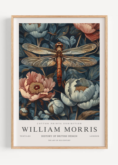 William Morris Dragonfly I102-33 Art Print Peardrop Prints