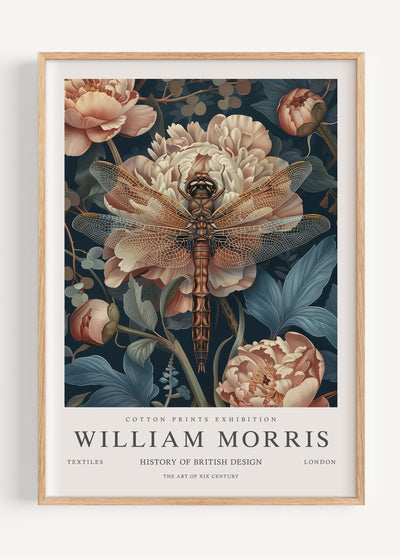 William Morris Dragonfly I102-34 Art Print Peardrop Prints