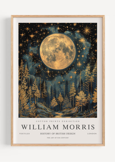 William Morris Moon & Stars I102-3 Art Print Peardrop Prints