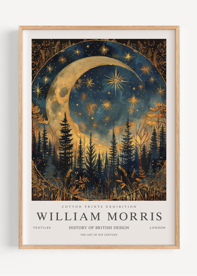 William Morris Moon & Stars I102-4 Art Print Peardrop Prints