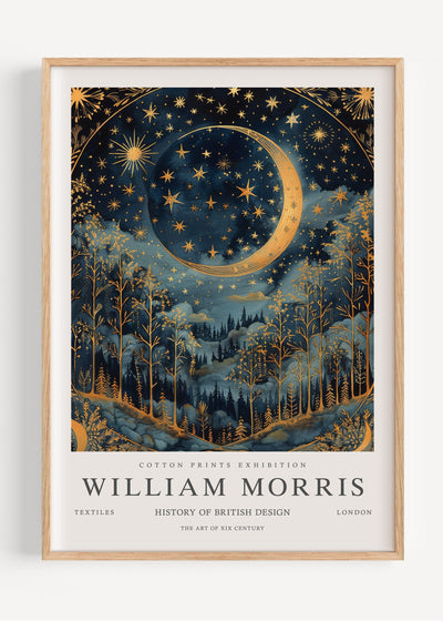 William Morris Moon & Stars I102-9 Art Print Peardrop Prints