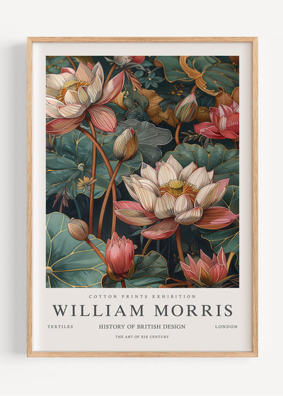 William Morris Waterlily I105-1 Art Print Peardrop Prints