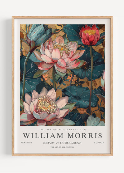 William Morris Waterlily I105-12 Art Print Peardrop Prints