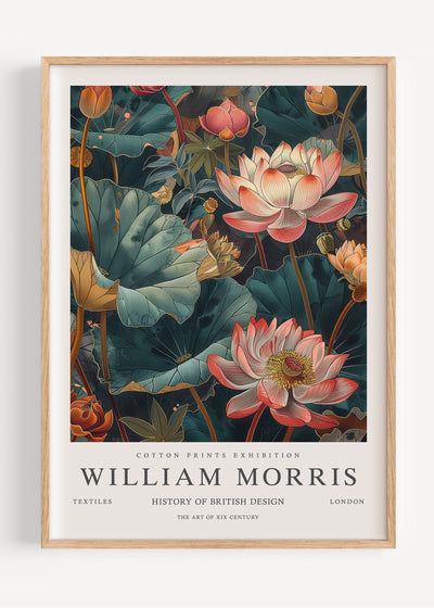 William Morris Waterlily I105-6 Art Print Peardrop Prints